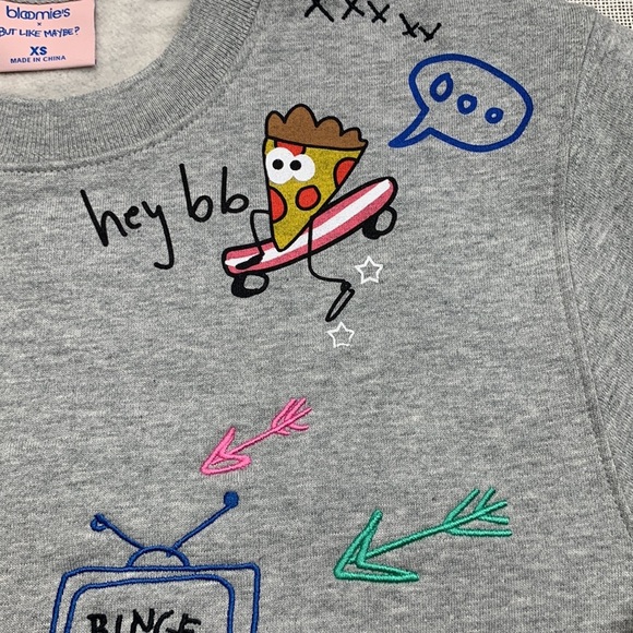 Bloomie's X but Like Maybe? Unisex Doodle Sweatshirt - 100% Exclusive Size  XS - Picture 3 of 9